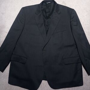 Jos A Bank Blazer Jacket Mens 56R Black Travelers Collection Sport Coat Wool